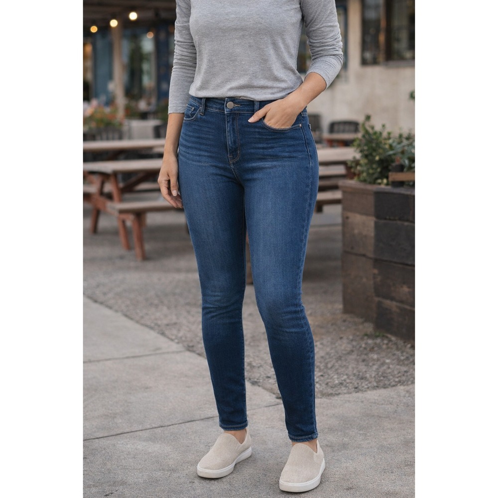 NWT NYDJ Alina Skinny Legging Blue Denim Stretch Echo Valley Medium Wash Size 14 - Picture 1 of 14